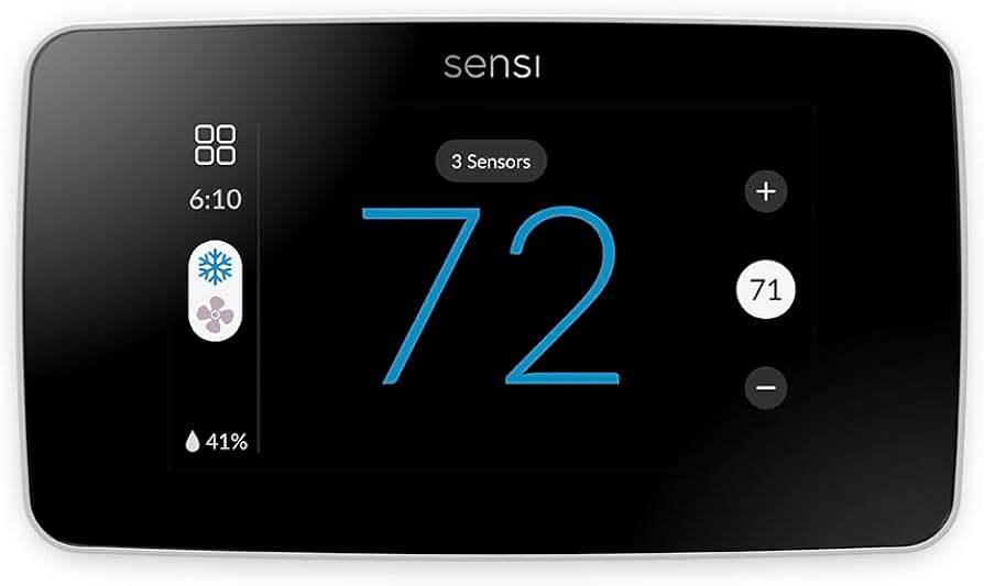 Smart WiFi Thermostat — Touch Screen, Energy Report, Voice