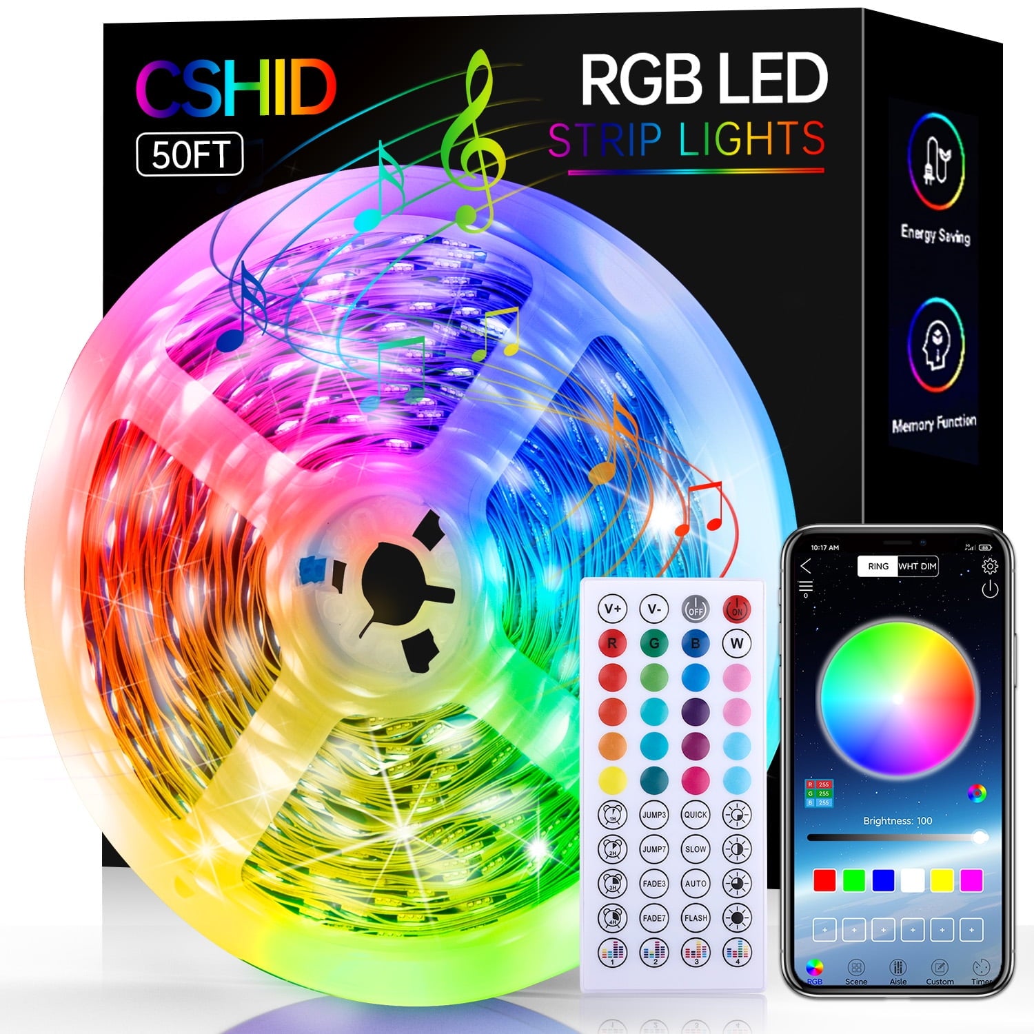 Smart LED Strip Lights 15m - App Control, Music Sync, 16M Colors