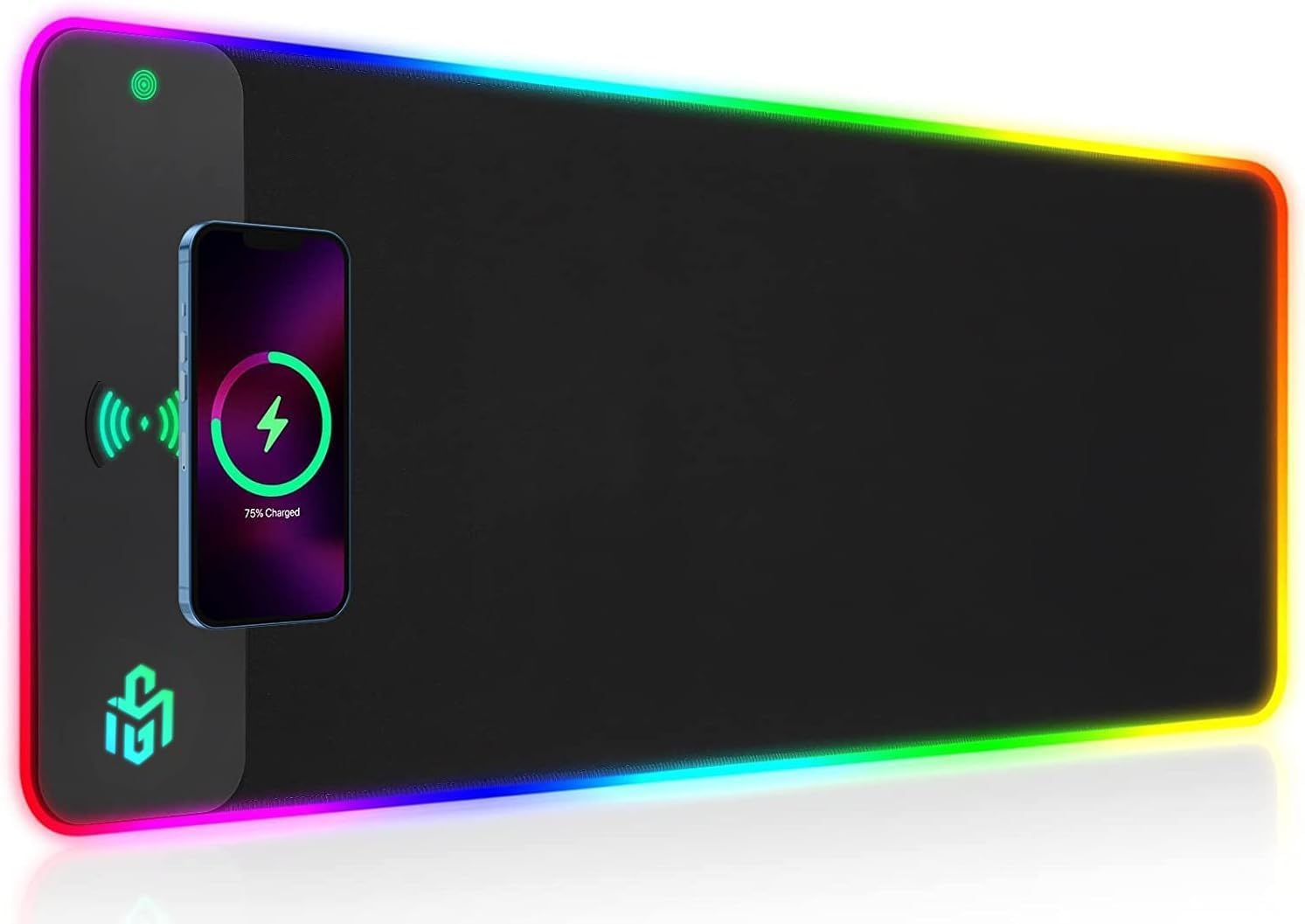 XL RGB Gaming Mouse Pad with Wireless Charging - LED Desk Mat