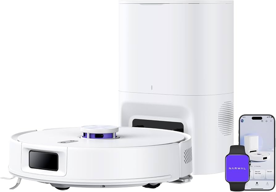Robot Vacuum & Mop Combo - AI Obstacle Avoidance 8000Pa Auto-Empty