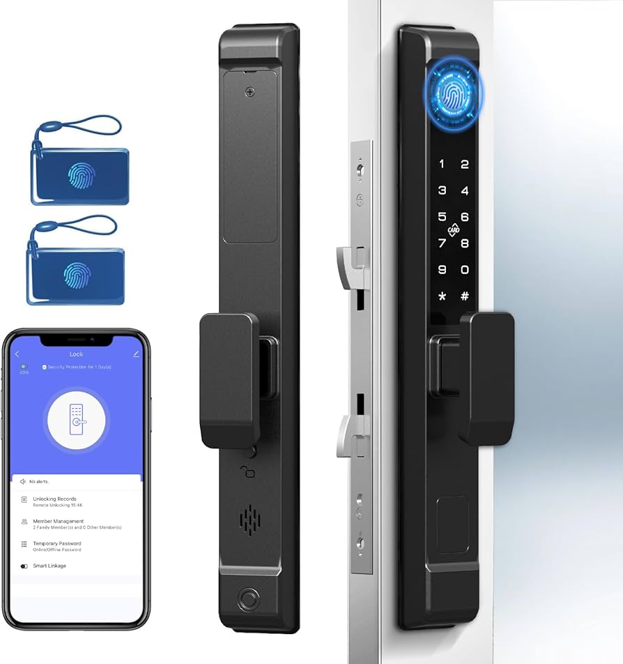 Sliding Door Smart Lock - Fingerprint, Pin Code, RFID Card