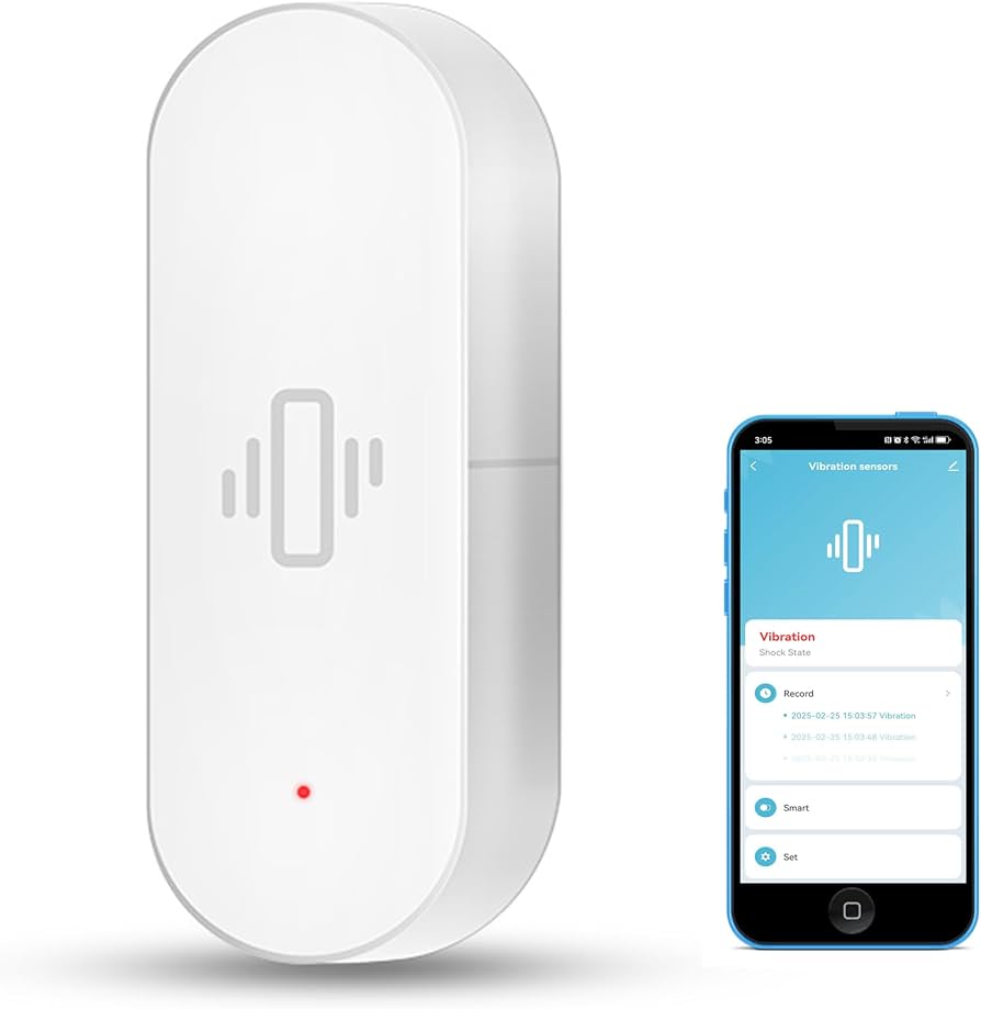 Smart Vibration Sensor for Safes - Tamper Alert, WiFi, App Notification