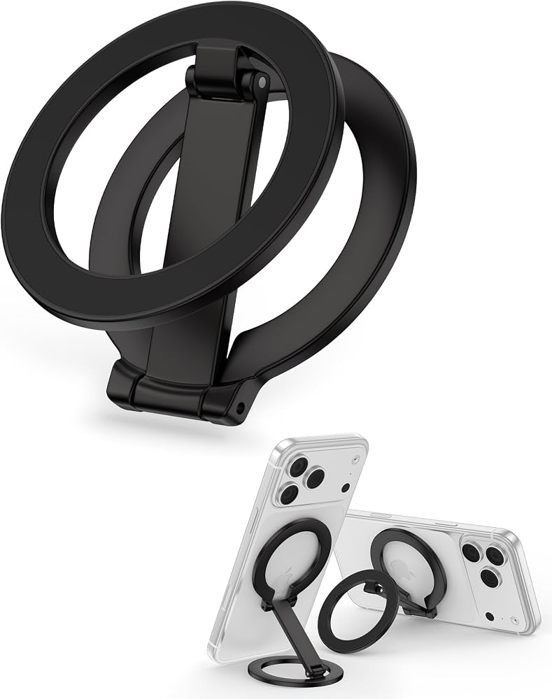 Phone Grip Stand — MagSafe, Foldable, Ring, 360 Rotation