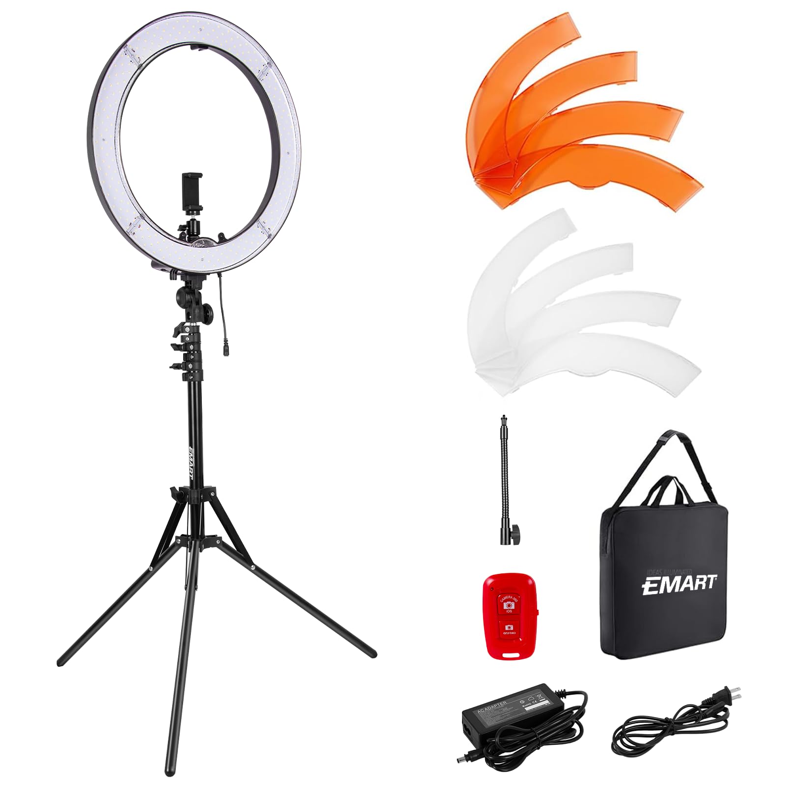 18 inch LED Ring Light Kit with Tripod & Phone Holder