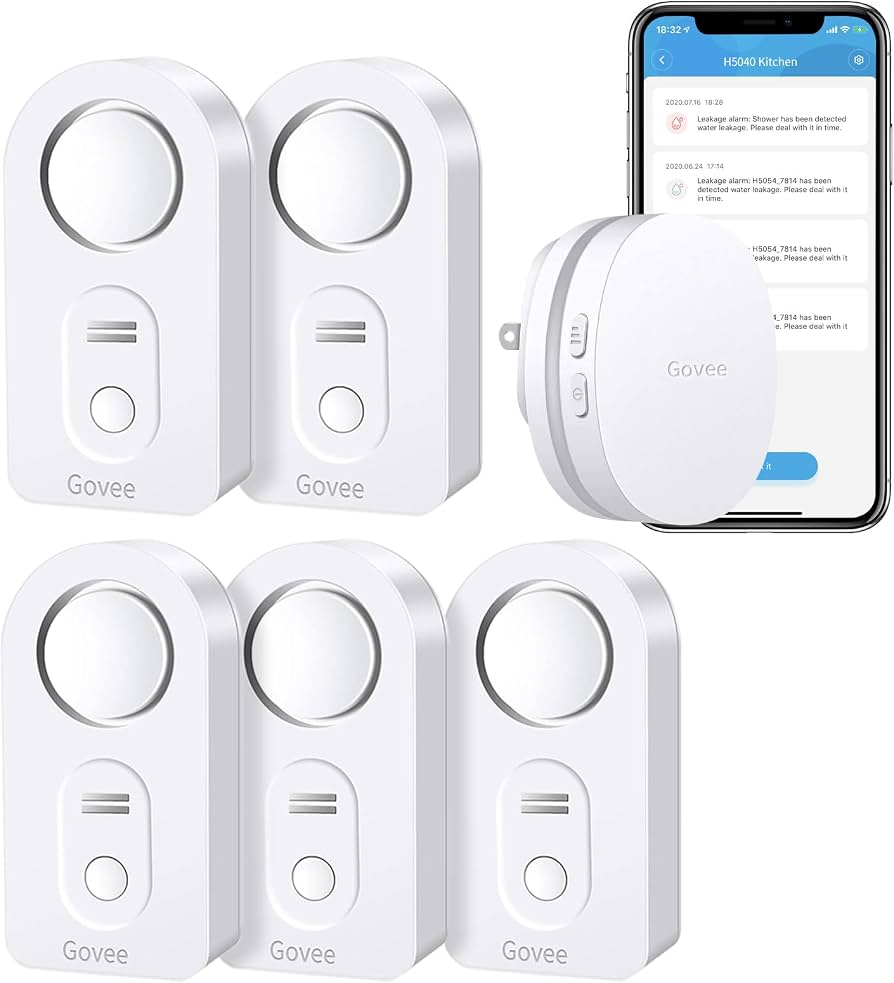 Smart Water Leak Sensor 3-Pack — WiFi, 100dB, App Alert