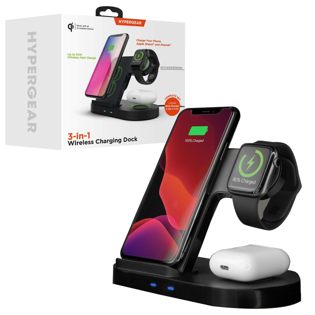 3-in-1 Wireless Charging Station - Fast Charge Dock