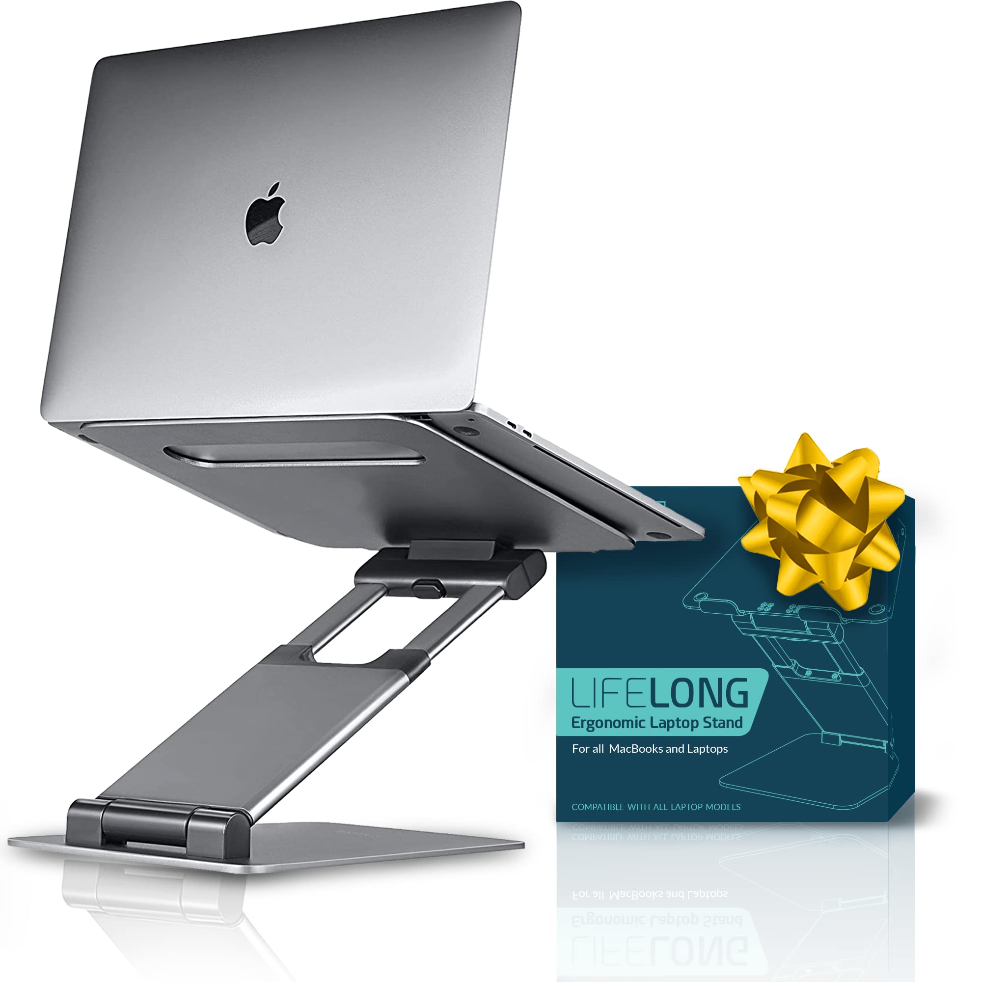 Adjustable Laptop Stand - Ergonomic Sit-Stand Riser