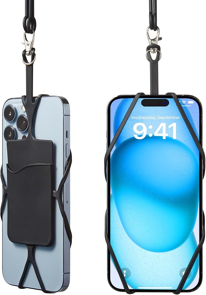 Silicone Phone Lanyard — Universal, Adjustable, Crossbody