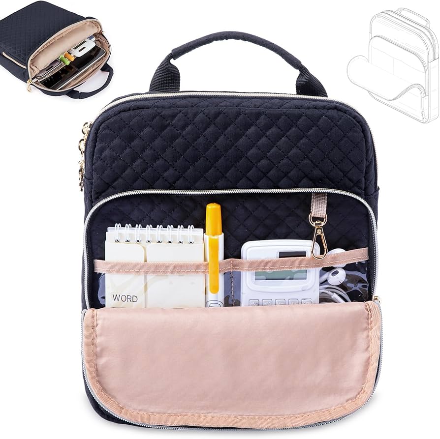 Book Sleeve Padded — Zipper, Fits Hardcover, Fabric, Pocket