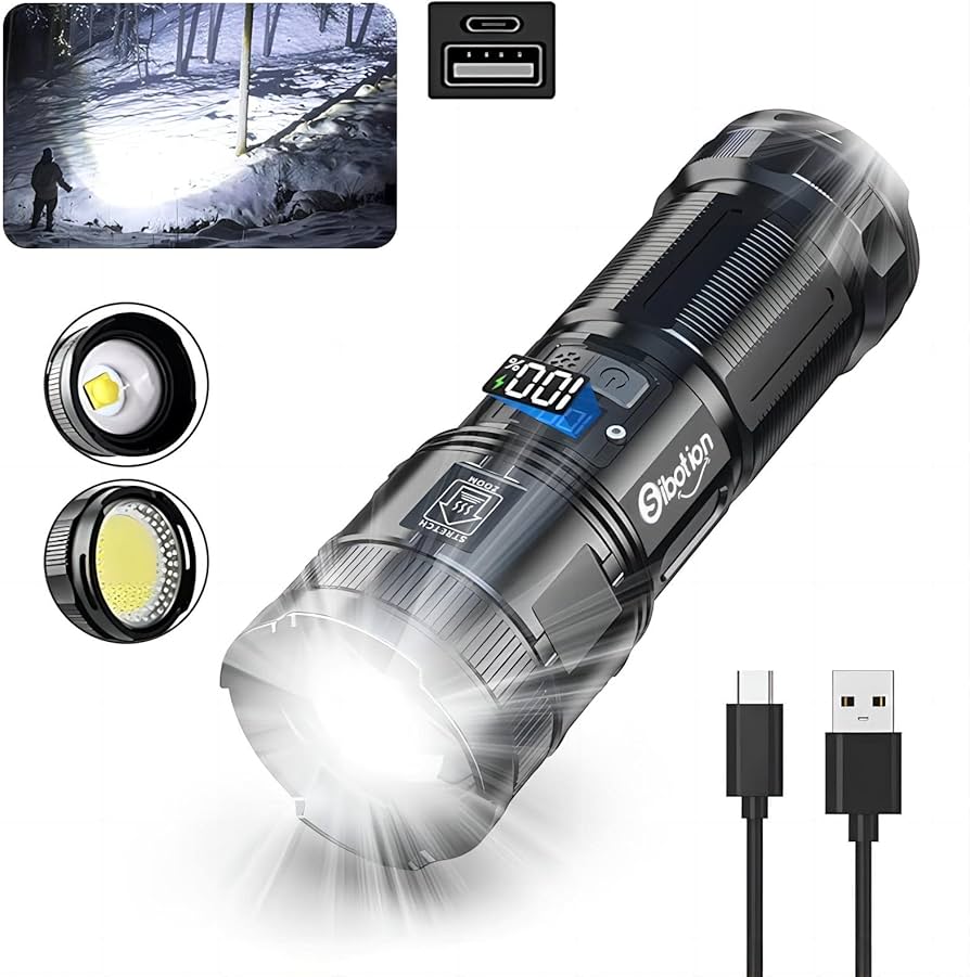 Ultra-Bright Tactical LED Flashlight - 120,000 Lumens