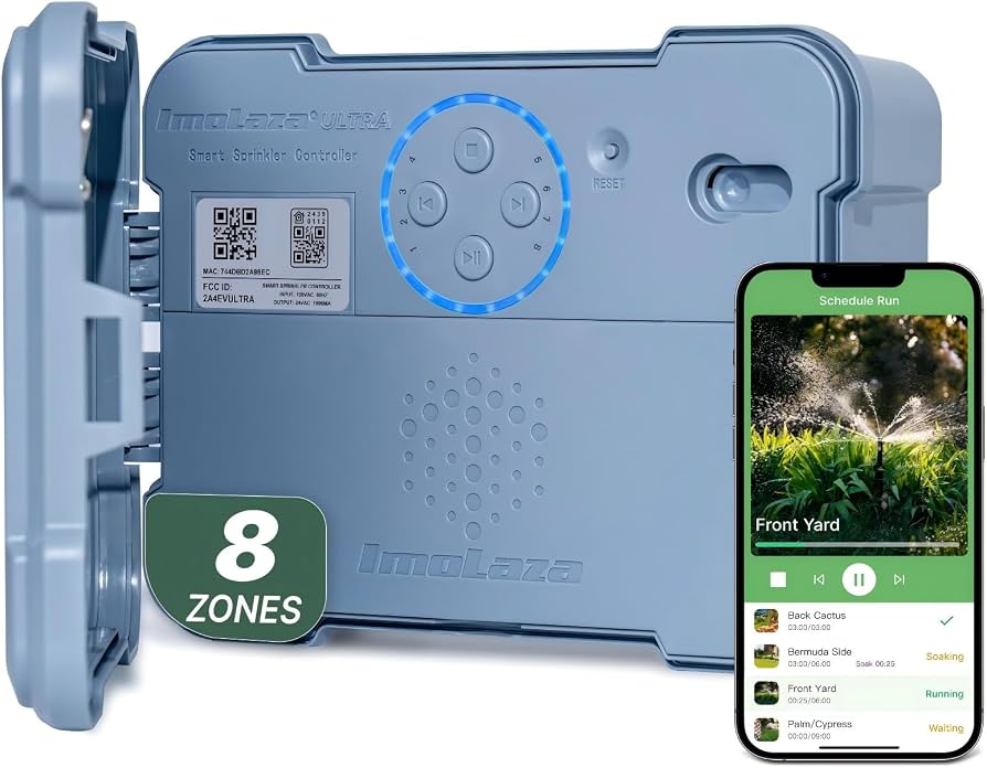 Smart Sprinkler Controller — 8 Zones, WiFi, Weather Smart