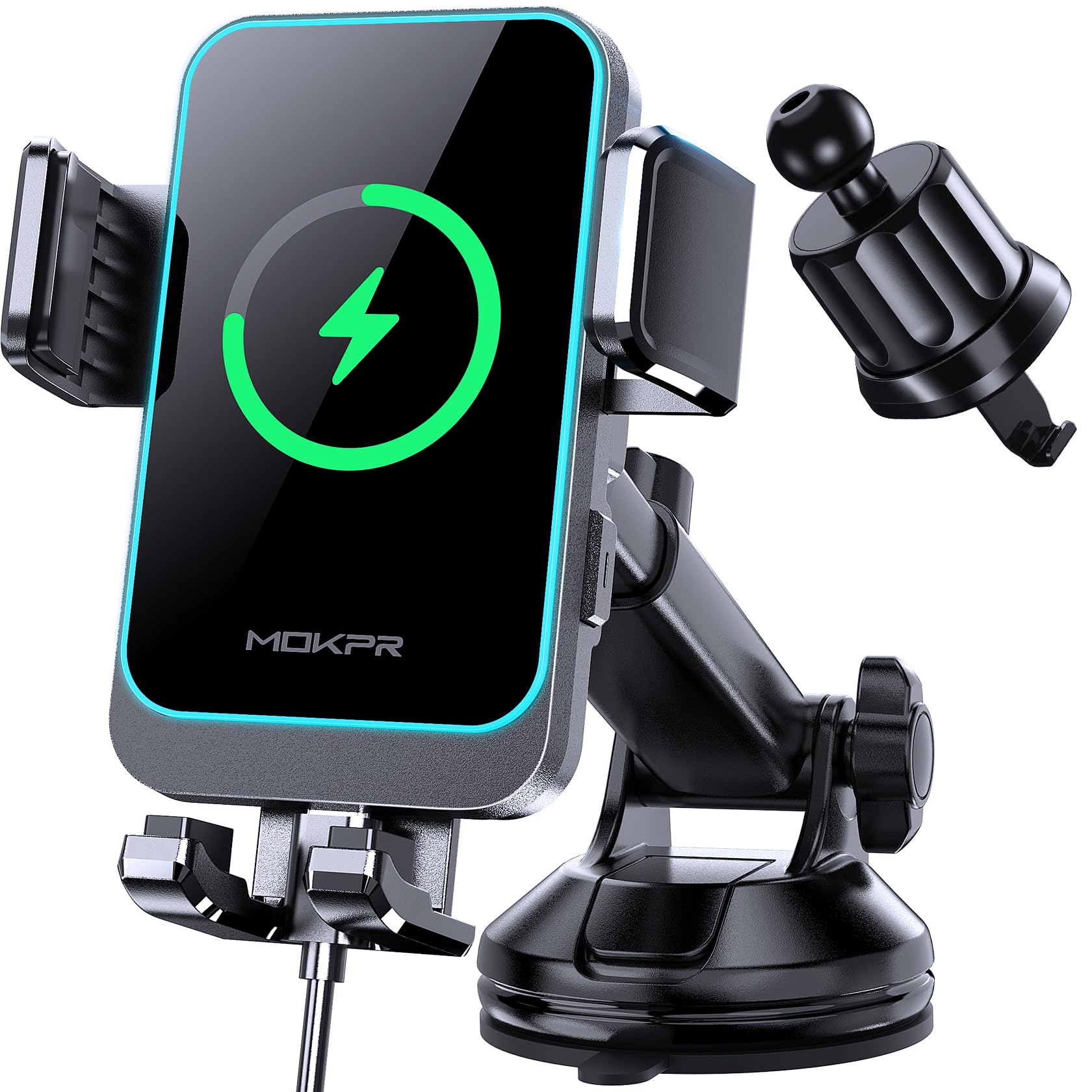 Car Phone Mount Wireless — 15W, Air Vent, Auto Clamp, MagSafe