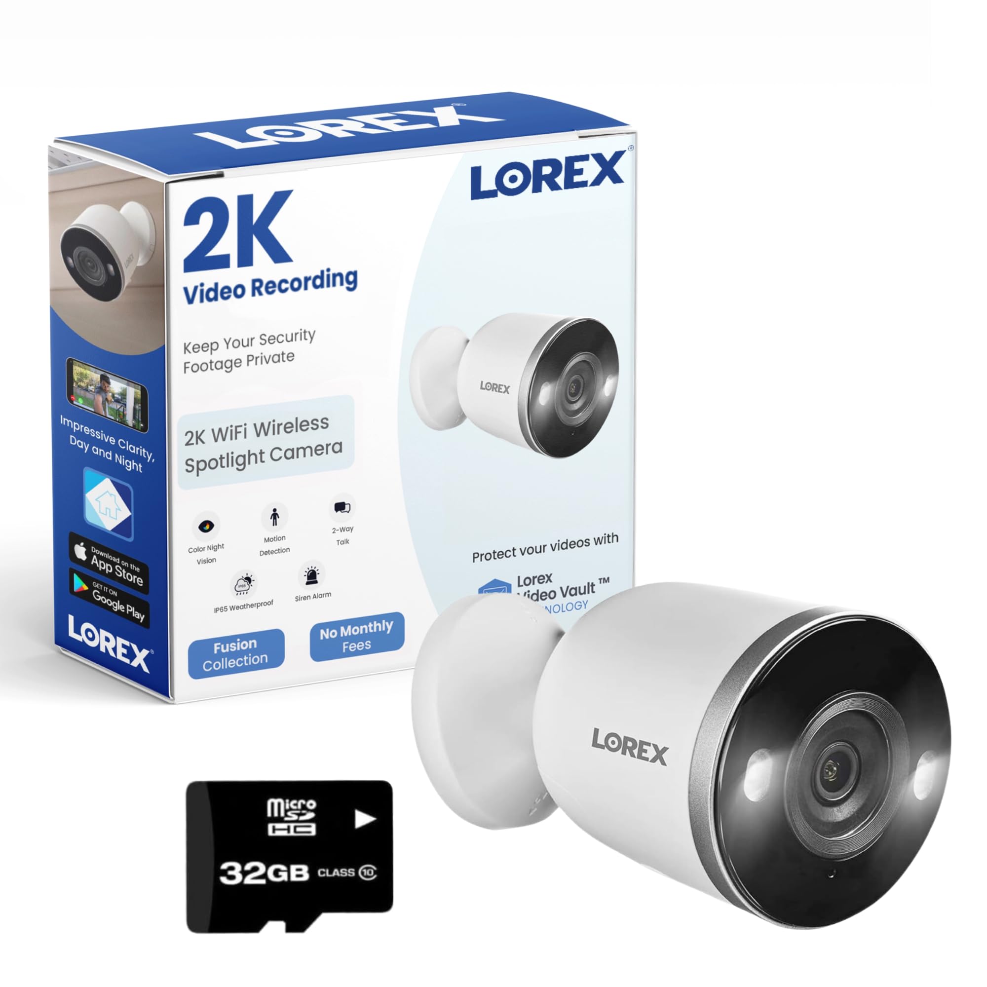 2K Wireless Security Camera - No Monthly Fees