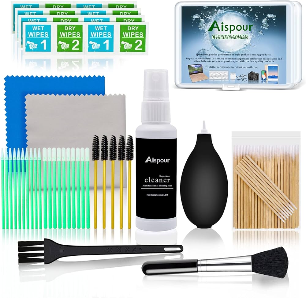 Phone Cleaning Kit — Spray, Microfiber, Brush, Port Cleaner