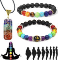 Chakra Bracelet Set 7 — Natural Stone, Stretch, Gift Box