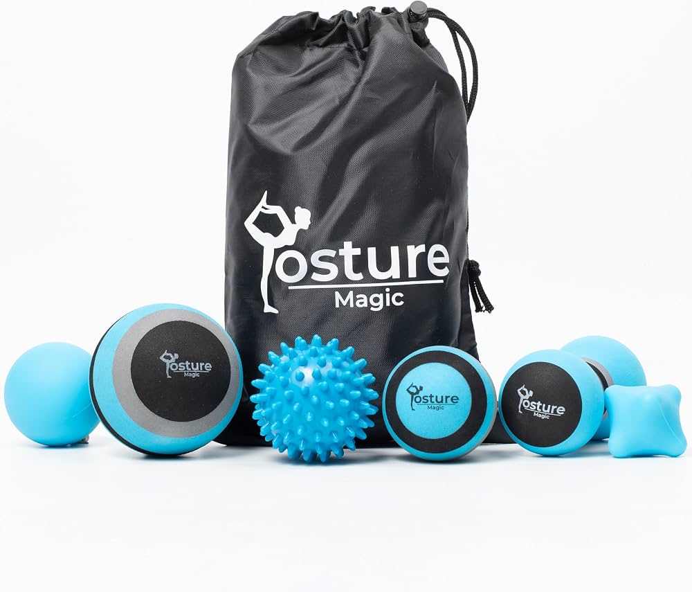 Muscle Massage Ball Set 5-Pack Different Densities