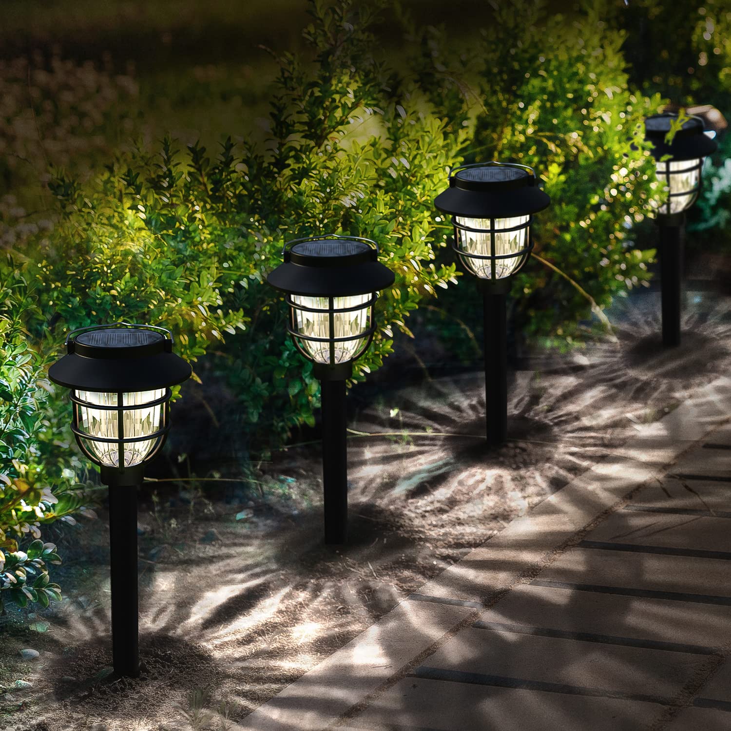 Solar Garden Path Lights 10-Pack - Waterproof, Auto On at Dusk