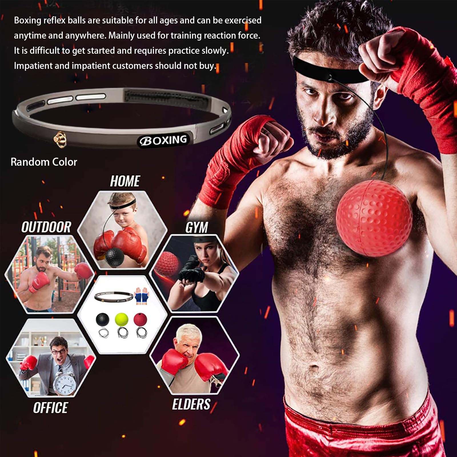 Boxing Reflex Ball Headband