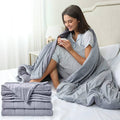 Weighted Blanket 9kg Premium Glass Beads Dual-Sided