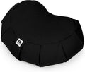 Meditation Cushion — Buckwheat Fill, Crescent, Organic Cotton