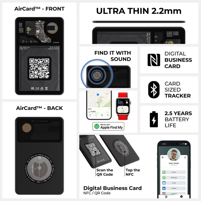 Bluetooth Tracker Card Slim Wallet
