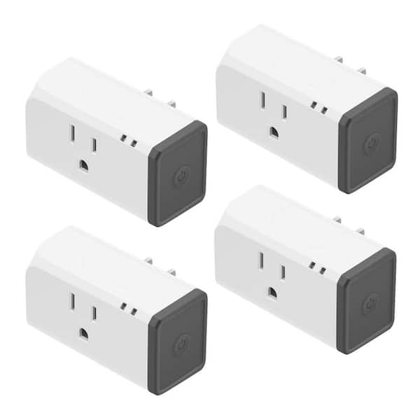 Smart Plug 4-Pack - WiFi, Energy Monitor, Voice Control, 15A