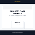 Business Goal Planner digital product mockup