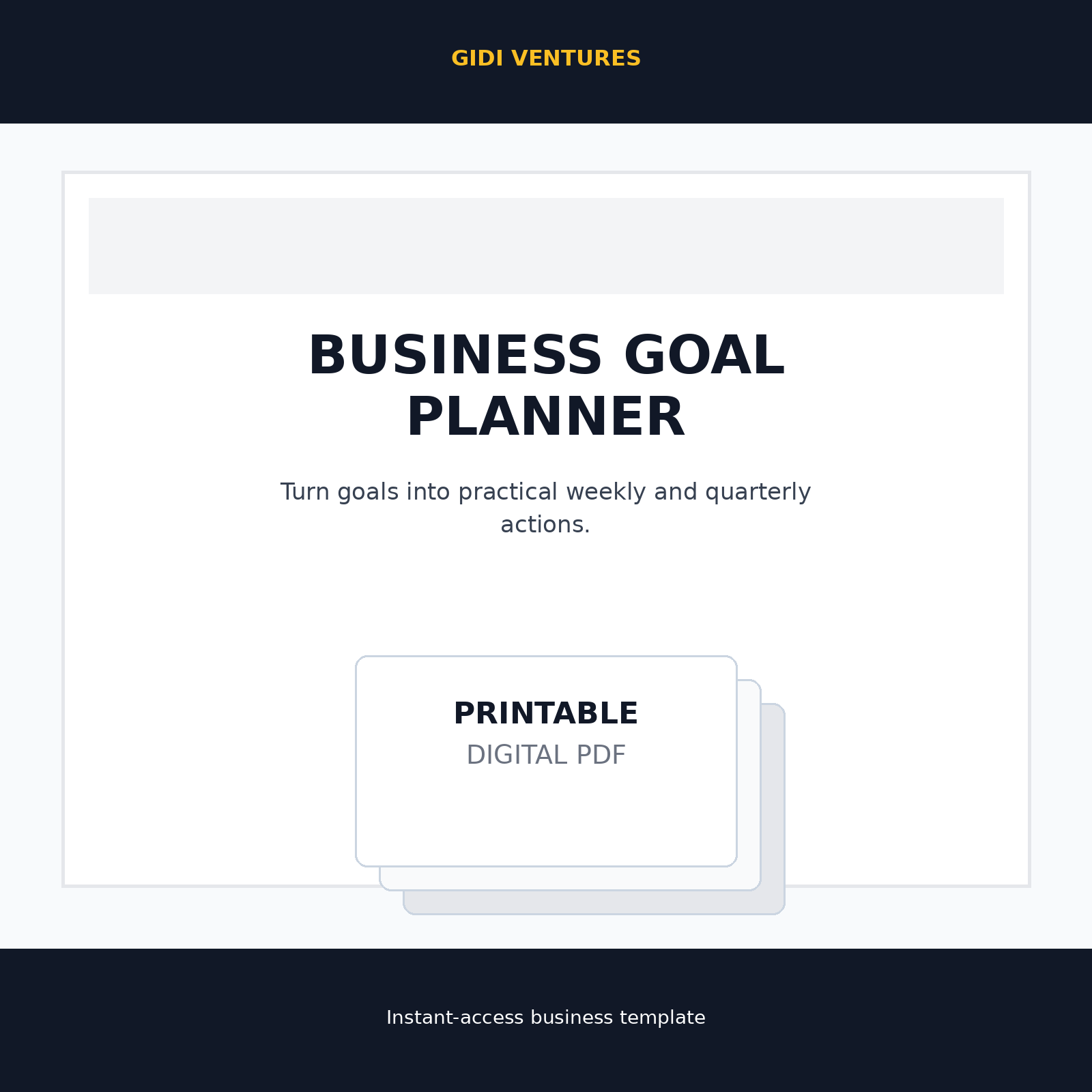 Business Goal Planner digital product mockup