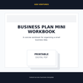 Business Plan Mini Workbook digital product mockup