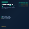 Product Research Spreadsheet Template - Scoring Matrix