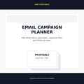 Email Campaign Planner digital product mockup