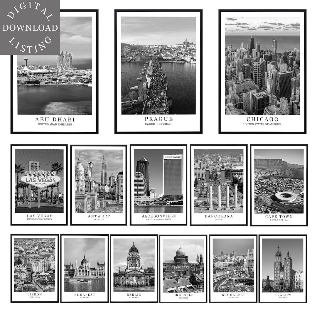 Architecture Photography Print — City, B&W, 50x70cm
