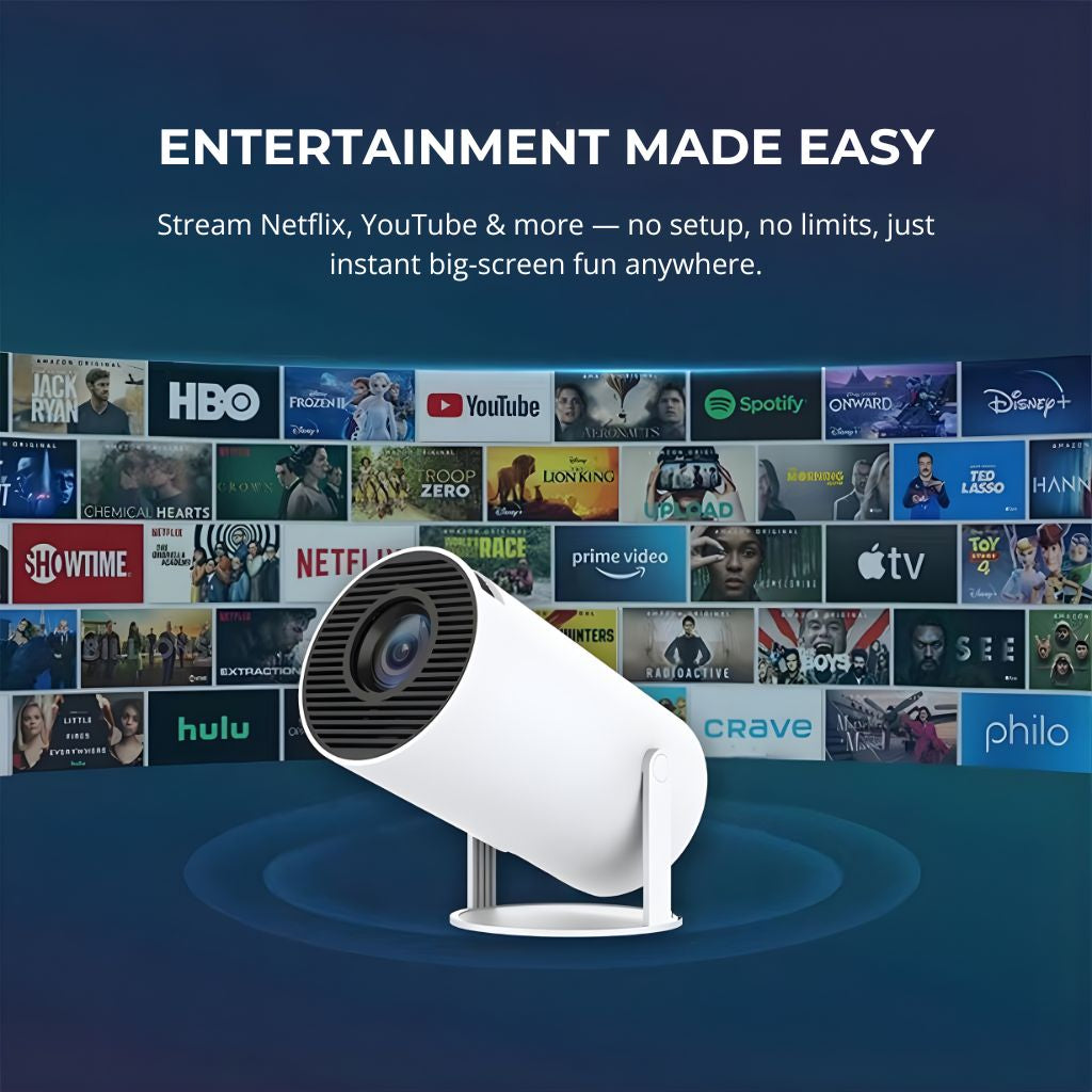 Mini 4K Smart Projector WiFi Bluetooth