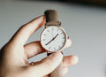 Swiss automatic luxury watch leather strap sapphire crystal