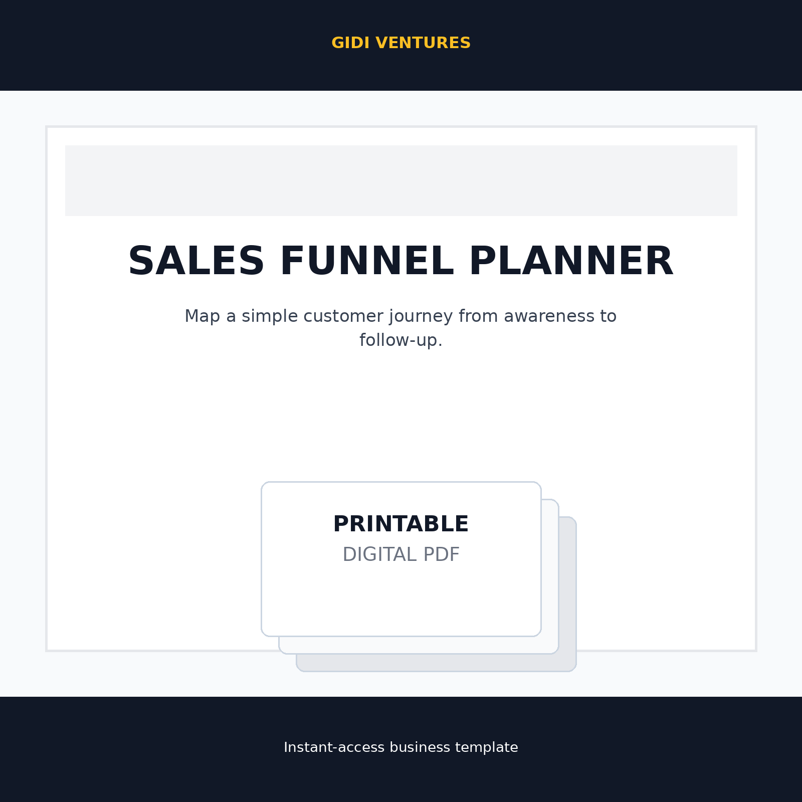 Sales Funnel Planner digital product mockup