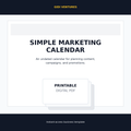 Simple Marketing Calendar digital product mockup